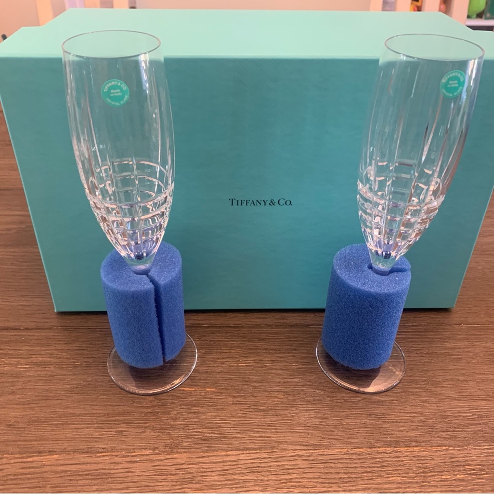 Tiffany Champagne Flutes / Glasses